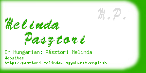 melinda pasztori business card