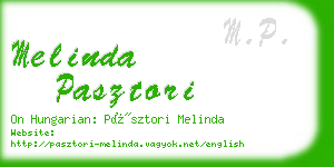 melinda pasztori business card